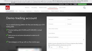 
                            2. Open a CFD & Forex Demo Trading Account - South Africa - IG.com