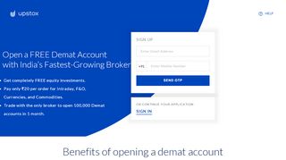 
                            1. Open a Demat Account Online - Demat Account Opening at Upstox