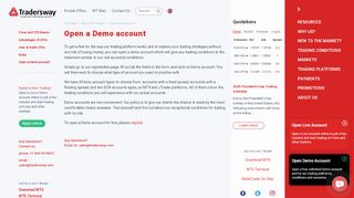 
                            3. Open a Demo account - Trader's Way