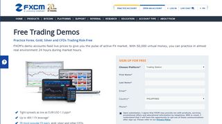 
                            2. Open a Trading Demo Account @ FXCM