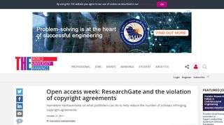 
                            8. Open access week: ResearchGate and the violation of copyright ...