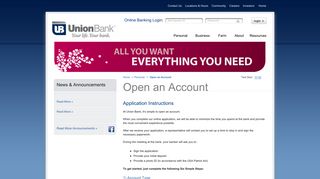 
                            3. Open an Account - - Union Bank