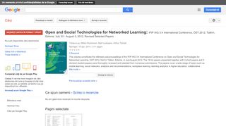 
                            8. Open and Social Technologies for Networked Learning: IFIP WG 3.4 ...