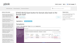 
                            11. Open button for domain alias leads to the domain itself – Plesk Help ...