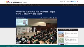 
                            8. Open Call: Millenium bim launches 'People Grow' to attract young talent
