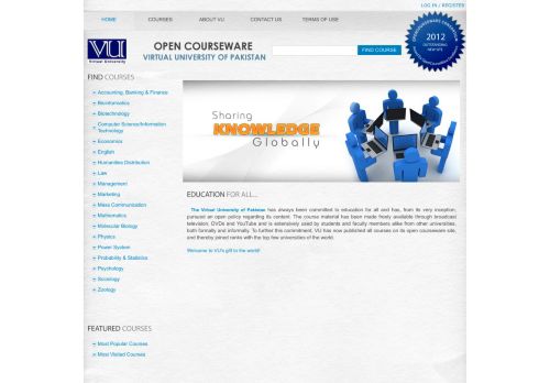 
                            6. Open Courseware - Virtual University of Pakistan