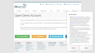 
                            5. Open Demo Account - FXOptimax