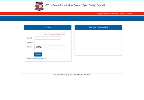 
                            3. OPEN DESIGN SCHOOL | Login - Gujarat Technological University