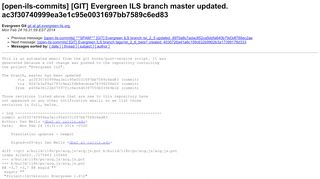
                            10. [open-ils-commits] [GIT] Evergreen ILS branch master updated ...