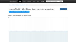 
                            10. Open issues for django-rest-framework-jwt - RecordNotFound