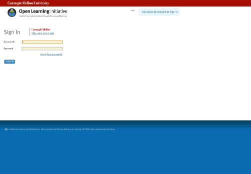 
                            9. Open Learning Initiative: Welcome - OLI - Carnegie Mellon University