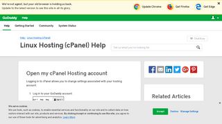 
                            10. Open my cPanel Hosting account | Linux Hosting ... - GoDaddy