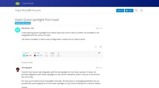 
                            6. Open Quest spotlight from toad - Toad for SQL Server Forum - Toad for ...