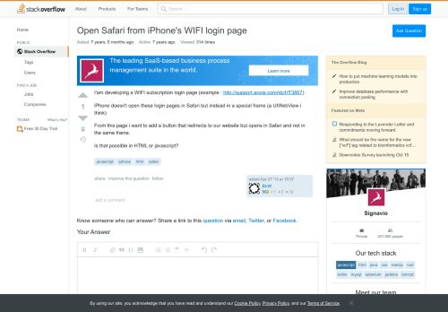
                            10. Open Safari from iPhone's WIFI login page - Stack Overflow