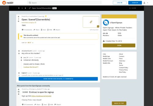 
                            13. Open: SceneFZ(torrentbits) : OpenSignups - Reddit