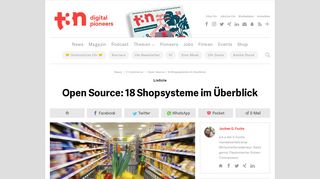 
                            7. Open Source – 18 Shopsysteme im Überblick - t3n