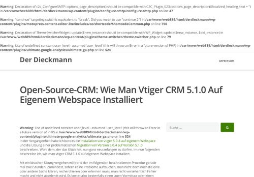 
                            4. Open-Source-CRM: Wie man vtiger CRM 5.1.0 auf eigenem ...