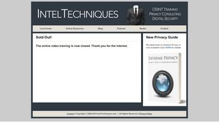 
                            7. Open Source Intelligence - IntelTechniques.com