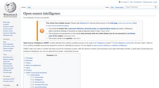 
                            11. Open-source intelligence - Wikipedia