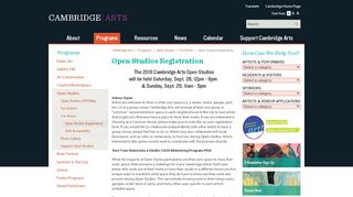 
                            9. Open Studios Registration - Cambridge Arts - City of Cambridge ...