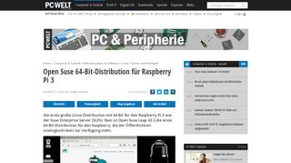 
                            8. Open Suse 64-Bit-Distribution für Raspberry Pi 3 - PC-WELT