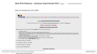 
                            5. Open your eCosway store. All for FREE! | Best MLM Malaysia ...