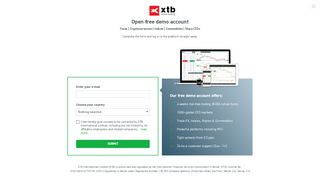
                            2. Open your free demo account | XTB