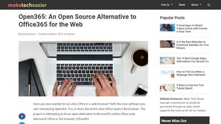 
                            3. Open365: Open Source Alternative to Office365 for Web