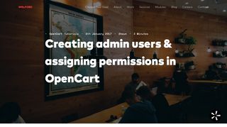 
                            9. OpenCart Admin Users & Permissions | Welford