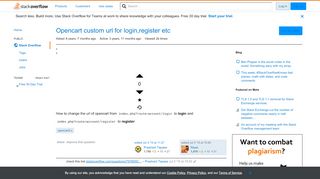 
                            7. Opencart custom url for login,register etc - Stack Overflow