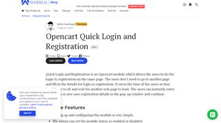 
                            10. Opencart Quick Login and Registration (User Guide)