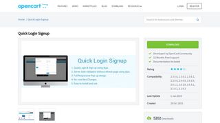 
                            7. OpenCart - Quick Login Signup