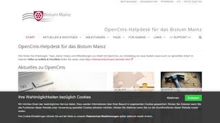 
                            5. OpenCms-Helpdesk Bistum Mainz: Start