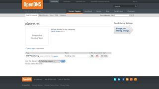 
                            12. OpenDNS Community > Domain Tagging > Details for p2planet.net