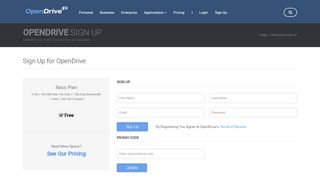 
                            6. OpenDrive Sign Up