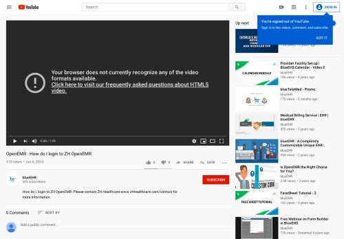 
                            7. OpenEMR - How do I login to ZH OpenEMR - YouTube