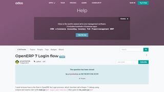 
                            1. OpenERP 7 Login flow | Odoo