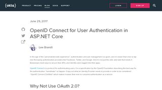 
                            7. OpenID Connect for User Authentication in ASP.NET Core | Okta ...