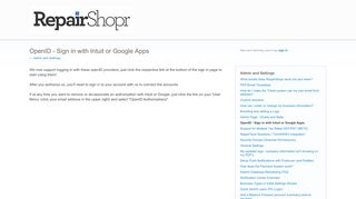
                            10. OpenID - Sign in with Intuit or Google Apps – RepairShopr ...
