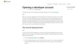 
                            11. Opening a developer account - Windows UWP applications | Microsoft ...