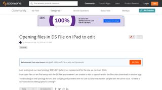 
                            12. Opening files in DS FIle on IPad to edit - Spiceworks Community