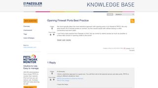 
                            10. Opening Firewall Ports Best Practice | Paessler Knowledge Base