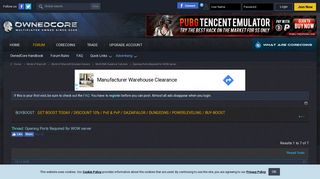 
                            5. Opening Ports Required for WOW server - OwnedCore