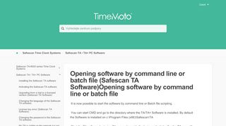 
                            5. Opening software by command line or batch file (Safescan TA ...