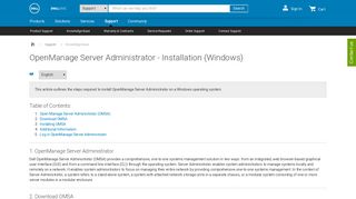 
                            11. OpenManage Server Administrator - Installation (Windows) | Dell US