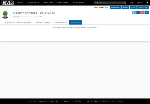 
                            8. OpenPhish feeds - 2018-03-13 - AlienVault - Open Threat Exchange