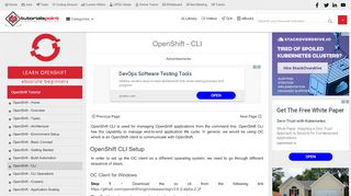 
                            7. OpenShift CLI - Tutorialspoint