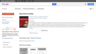 
                            7. OpenSolaris Bible - „Google“ knygų rezultatas