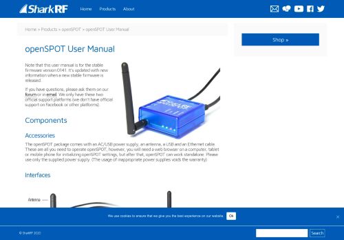 
                            1. openSPOT User Manual – SharkRF