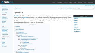 
                            3. OpenSSH - ArchWiki